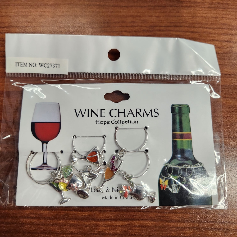 Home Collection Wine Charms Set - Silver and Multicolor